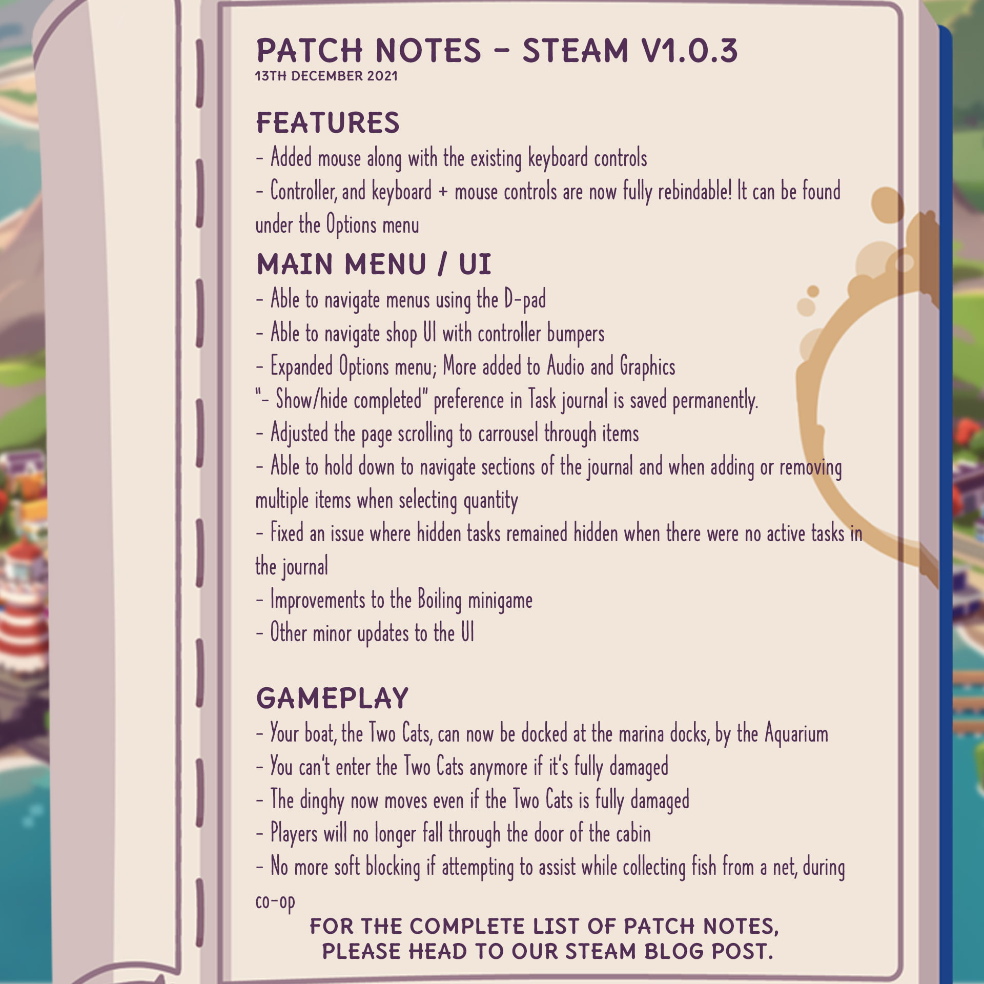 MoonglowBay_PatchNotes1.3 Nostalgaia Screenshot